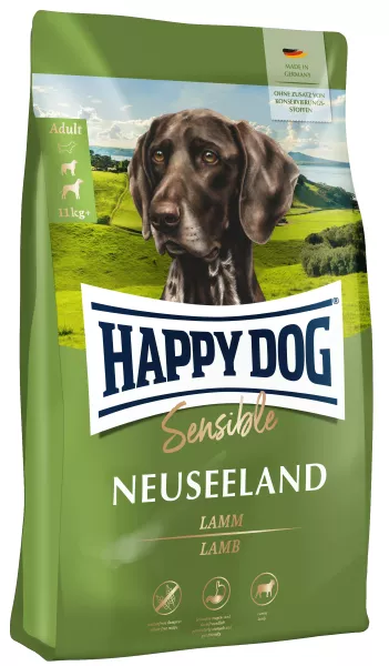 Happy Dog Supreme Sensible Neuseeland 12,5 kg + 2 x 400 g Dosen Lamm pur
